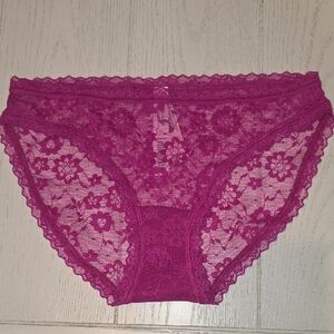 Victoria's Secret Magenta Lace Panties